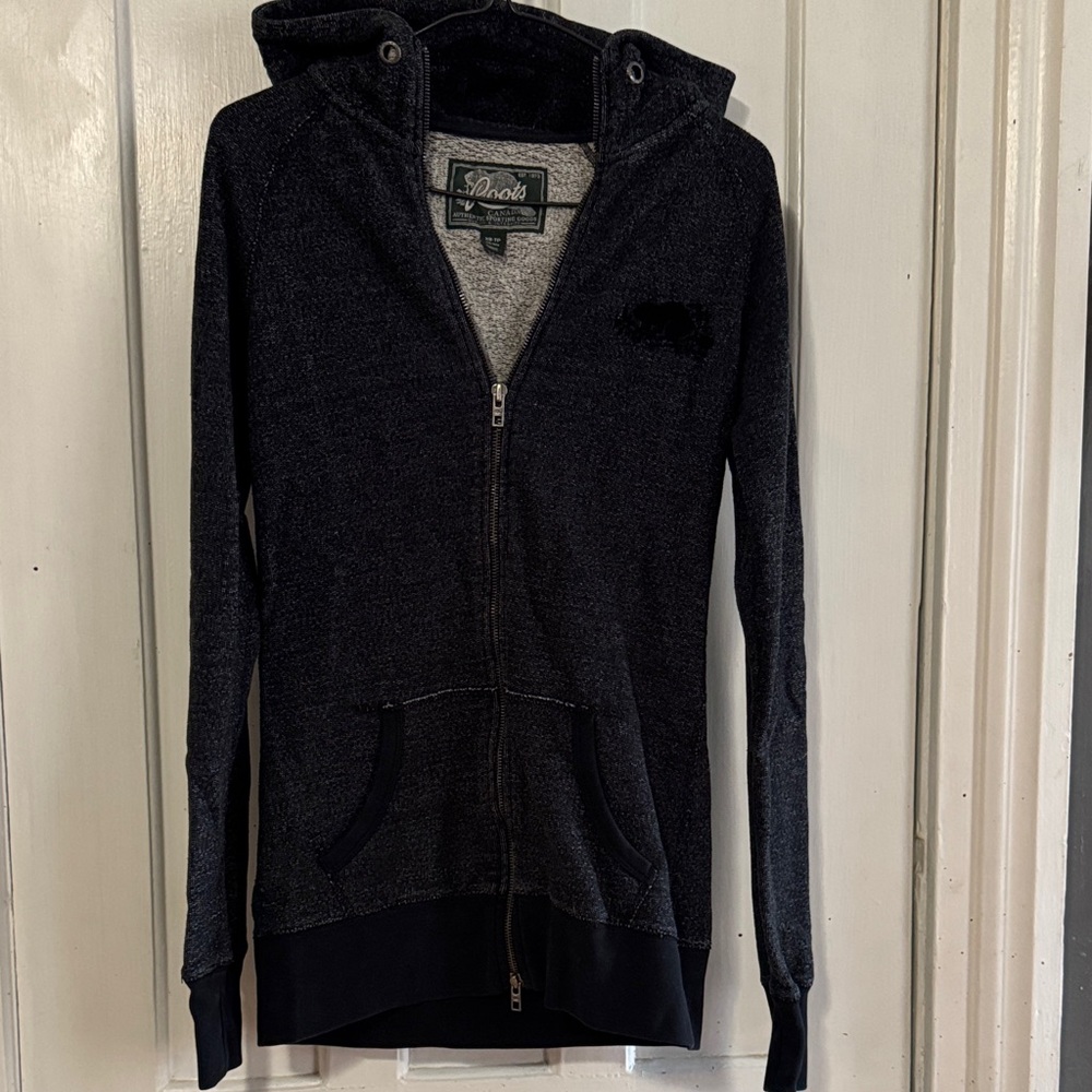 Roots Charcoal Zip-Up Hoodie